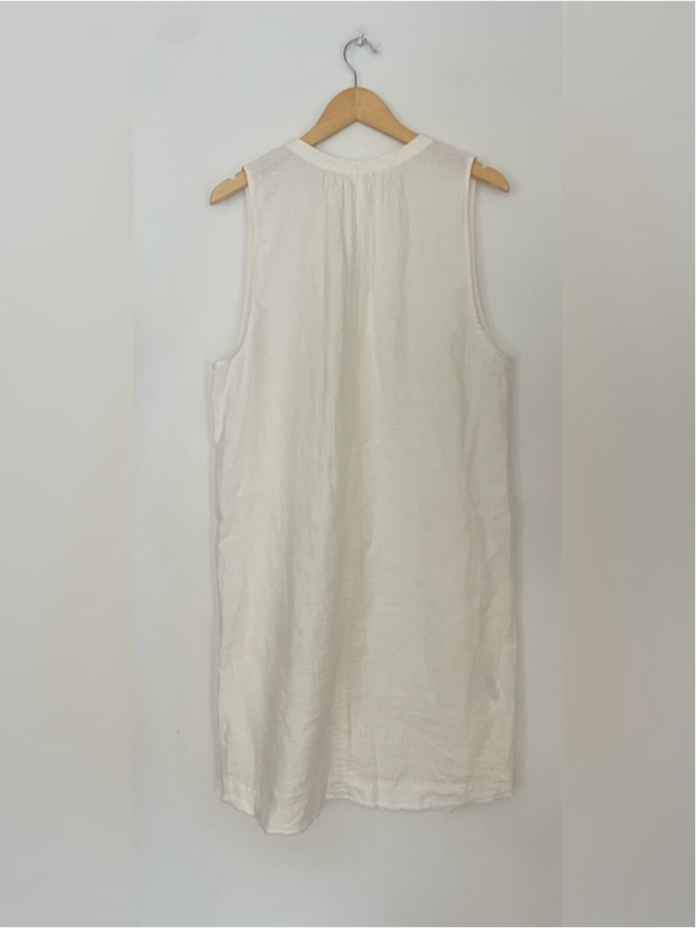 Splendid White Linen Shift Dress Sleeveless Minimal Summer XL - Picture 4 of 10